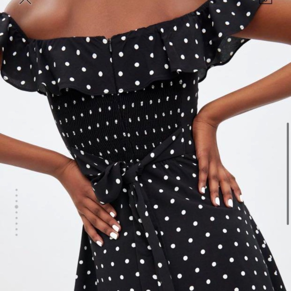 Zara polka dot ruffle dress - Picture 6 of 8